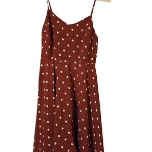 Old Navy Red and White Cami Dress with Spaghetti Straps, Size XS